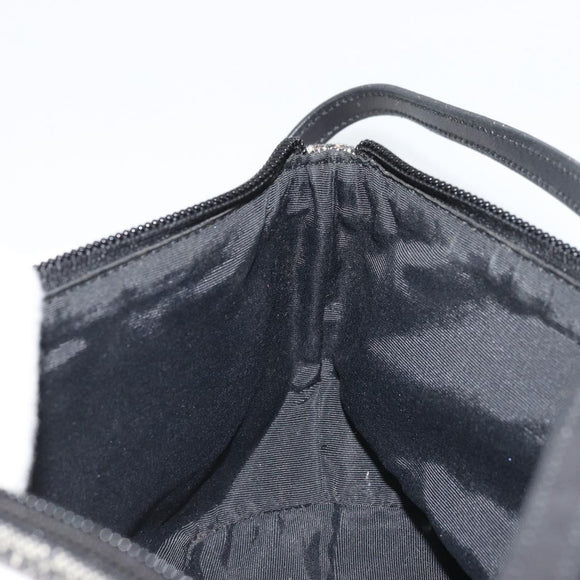 GUCCI GG Canvas Accessory Pouch Black Gold 07198 Auth 175386A