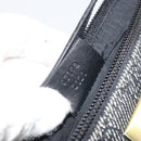 GUCCI GG Canvas Accessory Pouch Black Gold 07198 Auth 175386A-20