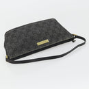 GUCCI GG Canvas Accessory Pouch Black Gold 07198 Auth 175386A-7
