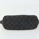 GUCCI GG Canvas Accessory Pouch Black Gold 07198 Auth 175386A-9
