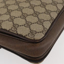 GUCCI GG Supreme Horsebit Schoudertas PVC Beige Goud 001 16 4084 Auth 175390-16