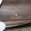 GUCCI GG Supreme Horsebit Schoudertas PVC Beige Goud 001 16 4084 Auth 175390-19