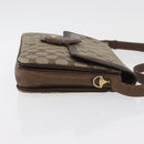 GUCCI GG Supreme Horsebit Schoudertas PVC Beige Goud 001 16 4084 Auth 175390-3