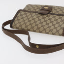 GUCCI GG Supreme Horsebit Schoudertas PVC Beige Goud 001 16 4084 Auth 175390-7