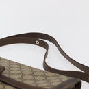 GUCCI GG Supreme Horsebit Schoudertas PVC Beige Goud 001 16 4084 Auth 175390-14