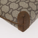 GUCCI GG Plus Supreme Shoulder Bag PVC Beige Gold Auth 175391-10