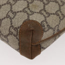 GUCCI GG Plus Supreme Shoulder Bag PVC Beige Gold Auth 175391-11