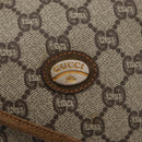 GUCCI GG Plus Supreme Shoulder Bag PVC Beige Gold Auth 175391-15