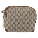 GUCCI GG Plus Supreme Shoulder Bag PVC Beige Gold Auth 175391-3