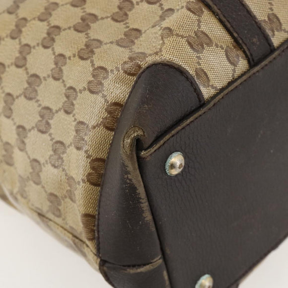 GUCCI GG Crystal Tote Bag Coated Canvas Beige Gold 336660 Auth 175392