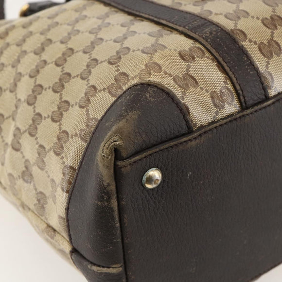 GUCCI GG Crystal Tote Bag Coated Canvas Beige Gold 336660 Auth 175392
