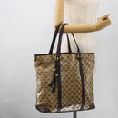 GUCCI GG Crystal Tote Bag Coated Canvas Beige Gold 336660 Auth 175392-22