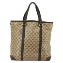 GUCCI GG Crystal Tote Bag Coated Canvas Beige Gold 336660 Auth 175392-2