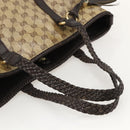 GUCCI GG Crystal Tote Bag Coated Canvas Beige Gold 336660 Auth 175392-7