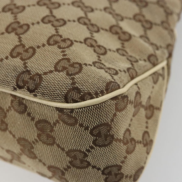 GUCCI GG Canvas Handtasche Beige Gold 121023 Auth 175393