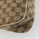 GUCCI GG Canvas Handtasche Beige Gold 121023 Auth 175393-17