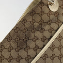 GUCCI GG Canvas Handtasche Beige Gold 121023 Auth 175393-10