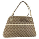 GUCCI GG Canvas Handtasche Beige Gold 121023 Auth 175393-1