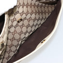 GUCCI GG Canvas Handtasche Beige Gold 121023 Auth 175393-23