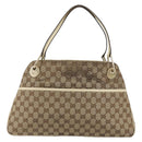 GUCCI GG Canvas Handtasche Beige Gold 121023 Auth 175393-13