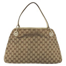 GUCCI GG Canvas Handtasche Beige Gold 121023 Auth 175393-2