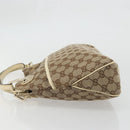GUCCI GG Canvas Handtasche Beige Gold 121023 Auth 175393-4