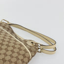 GUCCI GG Canvas Handtasche Beige Gold 121023 Auth 175393-14