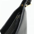 GUCCI Bamboo Shoulder Bag Leather Black Gold 001 3007 Auth 175395-10