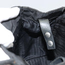 PRADA Tote Bag Nylon Black Silver Auth 175396-19