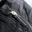 PRADA Tote Bag Nylon Black Silver Auth 175396-20