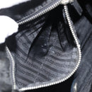 PRADA Tote Bag Nylon Black Silver Auth 175396-21