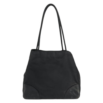 PRADA Tote Bag Nylon Black Silver Auth 175396 - 0
