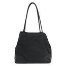 PRADA Tote Bag Nylon Black Silver Auth 175396-2