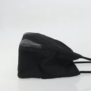 PRADA Tote Bag Nylon Black Silver Auth 175396-3