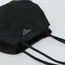 PRADA Tote Bag Nylon Black Silver Auth 175396-6