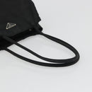 PRADA Tote Bag Nylon Black Silver Auth 175396-7