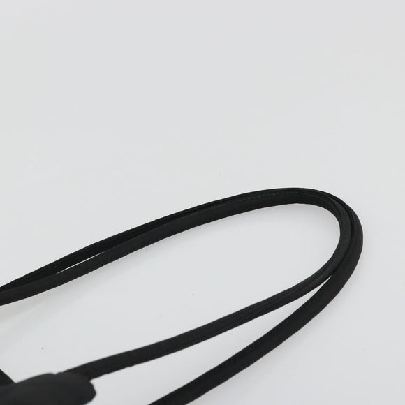 PRADA Tote Bag Nylon Black Silver Auth 175396