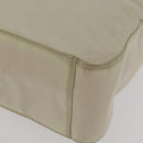 PRADA Hand Bag Nylon Ivory Silver Auth 175397-14