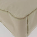 PRADA Hand Bag Nylon Ivory Silver Auth 175397-15