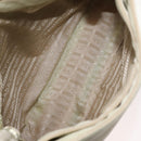 PRADA Hand Bag Nylon Ivory Silver Auth 175397-11