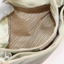PRADA Hand Bag Nylon Ivory Silver Auth 175397-20