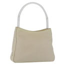 PRADA Hand Bag Nylon Ivory Silver Auth 175397-1