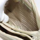 PRADA Hand Bag Nylon Ivory Silver Auth 175397-21