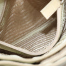 PRADA Hand Bag Nylon Ivory Silver Auth 175397-23