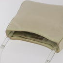 PRADA Hand Bag Nylon Ivory Silver Auth 175397-6