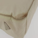 PRADA Hand Bag Nylon Ivory Silver Auth 175398-9