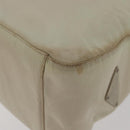 PRADA Hand Bag Nylon Ivory Silver Auth 175398-16