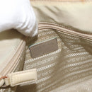 PRADA Hand Bag Nylon Ivory Silver Auth 175398-10