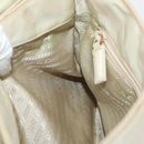PRADA Hand Bag Nylon Ivory Silver Auth 175398-19