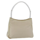 PRADA Hand Bag Nylon Ivory Silver Auth 175398-1